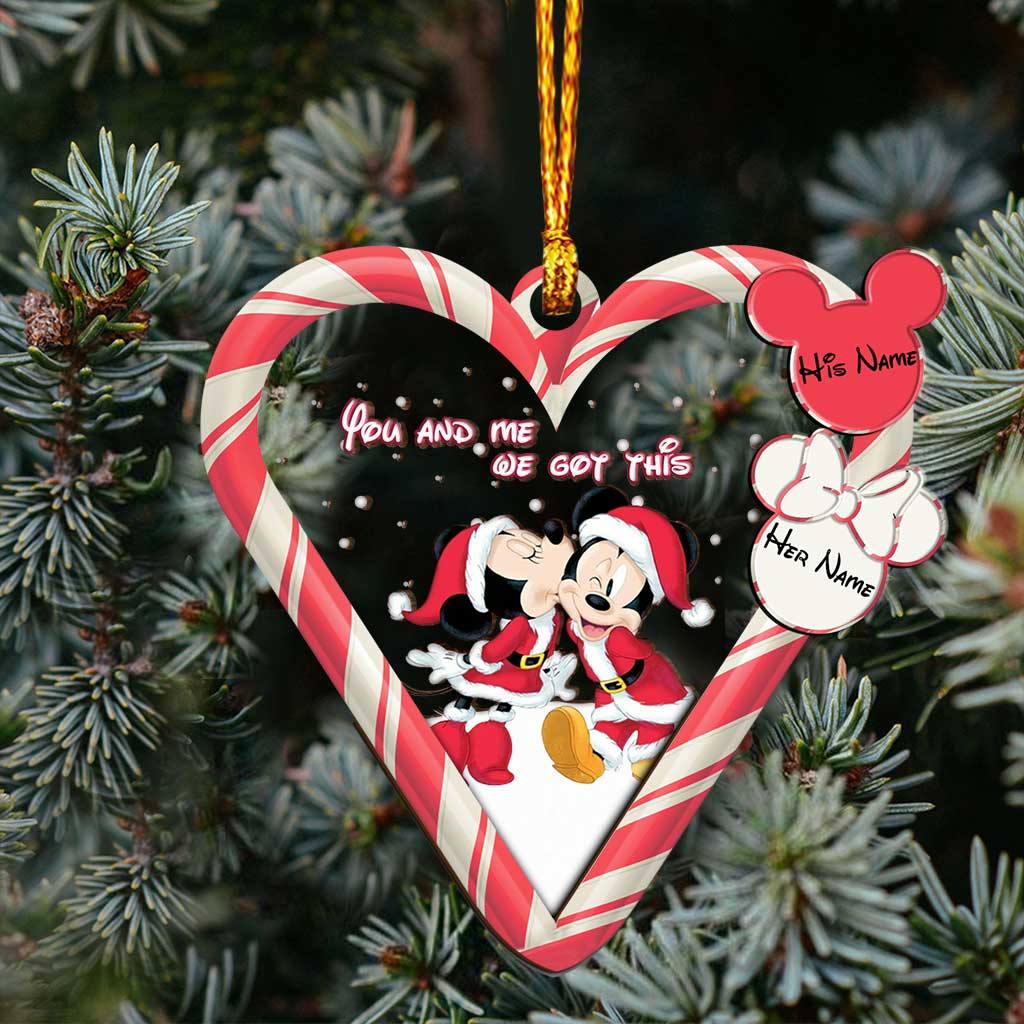 Personalized Christmas Couple Ornament Custom Names Gift