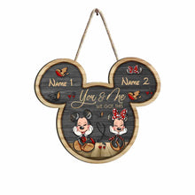Load image into Gallery viewer, Personalized Mickey Mouse Wood Sign Custom Couple Gift for Wedding Anniversary
