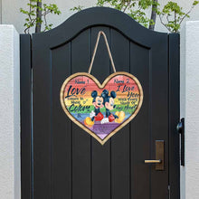 Load image into Gallery viewer, Personalized LGBT Support Wood Sign with Custom Names - Heart Design
