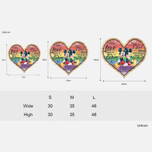 Load image into Gallery viewer, Personalized LGBT Support Wood Sign with Custom Names - Heart Design
