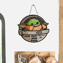 Load image into Gallery viewer, Personalized Yoda Best Mom Ever Wood Sign Gift for Mother's Day
