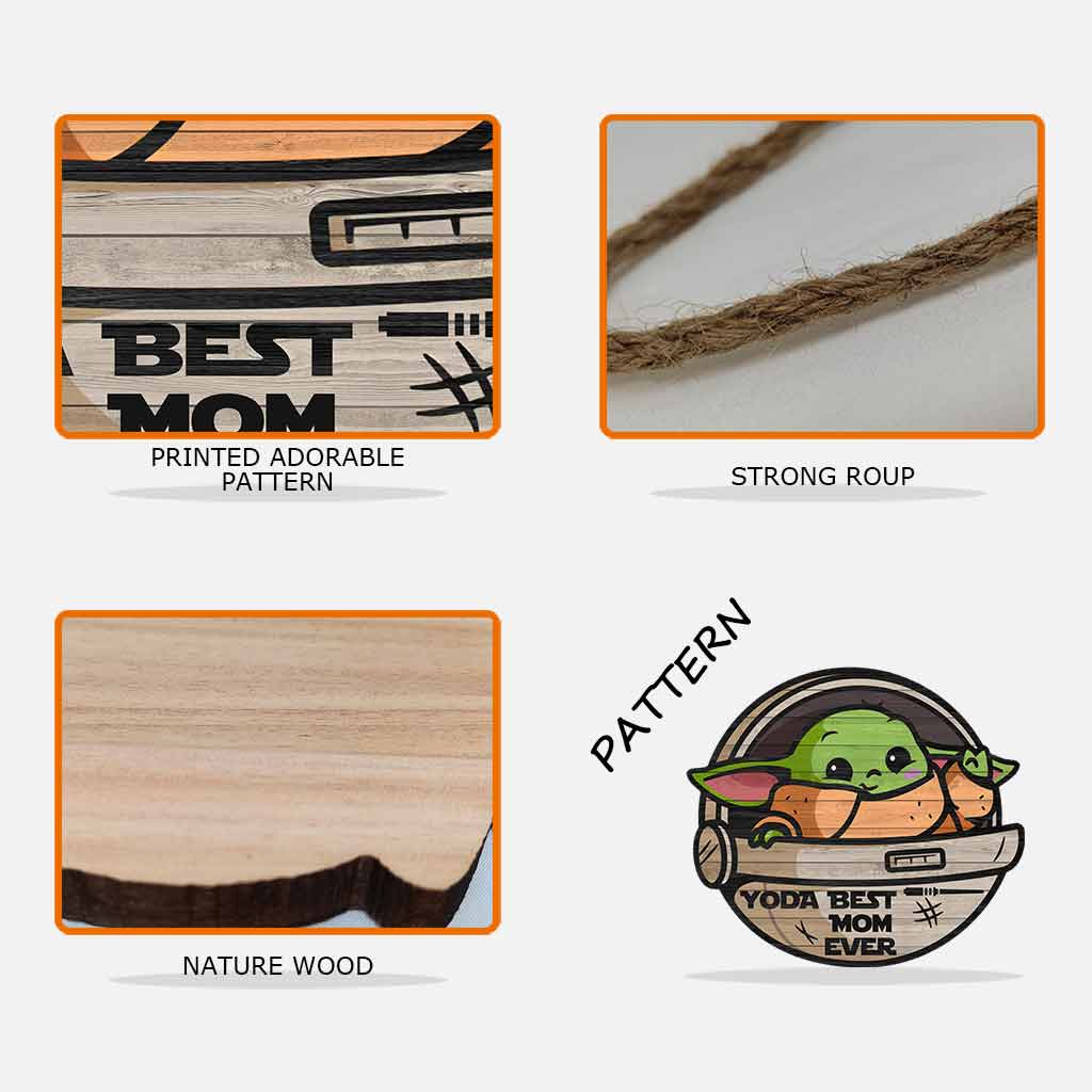 Personalized Yoda Best Mom Ever Wood Sign Gift for Mother's Day