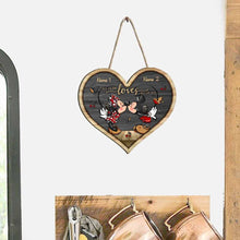 Load image into Gallery viewer, Personalized Heart Wood Sign with Names - Couple Gift for Wedding, Anniversary, Valentine's Day
