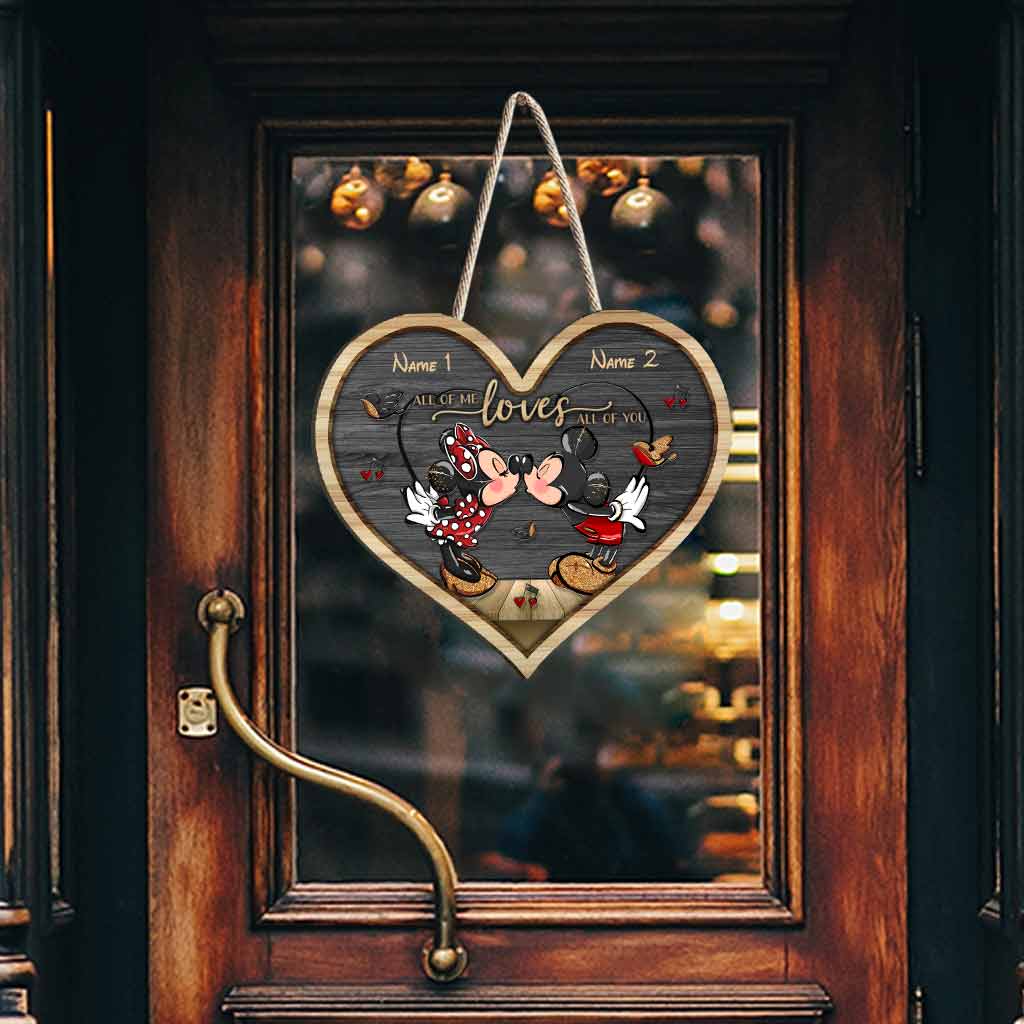 Personalized Heart Wood Sign with Names - Couple Gift for Wedding, Anniversary, Valentine's Day