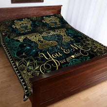 Load image into Gallery viewer, Personalized Mouse Ears Quilt Set for Couples – Custom Name Gift
