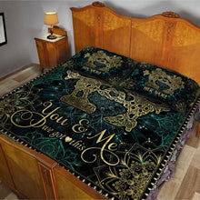 Load image into Gallery viewer, Personalized Mouse Ears Quilt Set for Couples – Custom Name Gift
