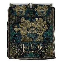 Load image into Gallery viewer, Personalized Mouse Ears Quilt Set for Couples – Custom Name Gift
