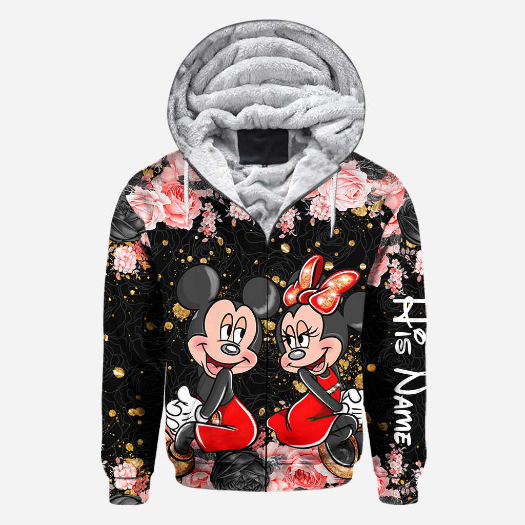 Personalized Couple Hoodie All Over Print Custom Names Gift Idea