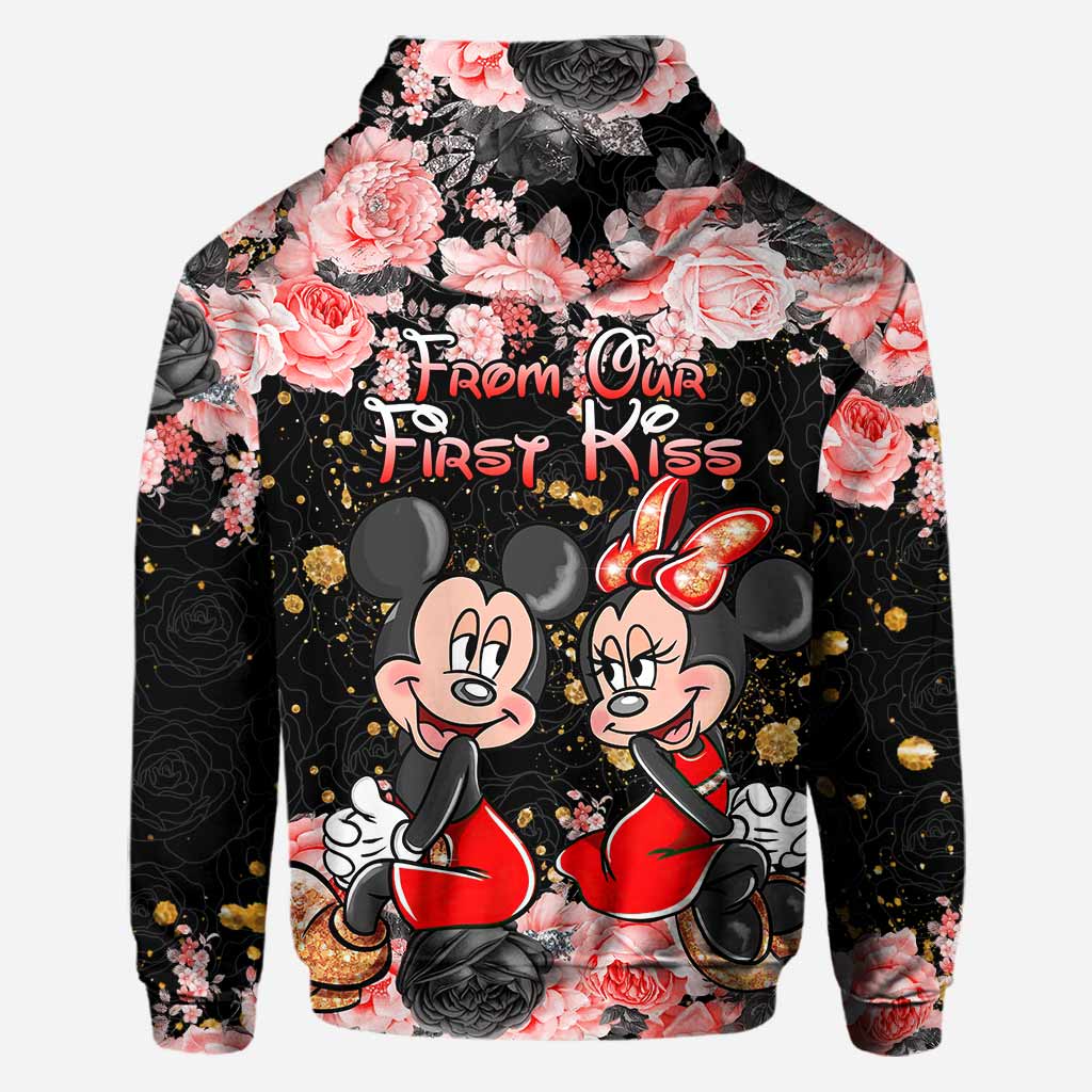 Personalized Couple Hoodie All Over Print Custom Names Gift Idea