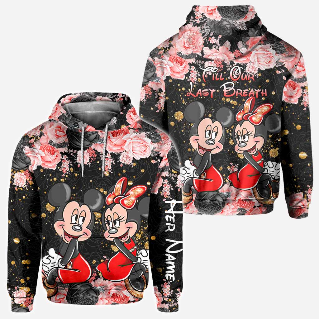 Personalized Couple Hoodie All Over Print Custom Names Gift Idea