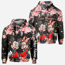 Load image into Gallery viewer, Personalized Couple Hoodie All Over Print Custom Names Gift Idea
