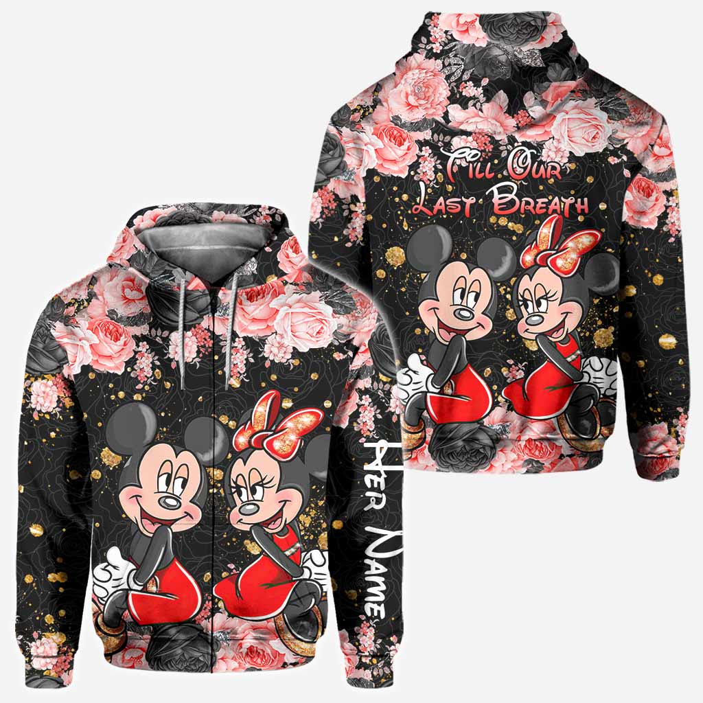 Personalized Couple Hoodie All Over Print Custom Names Gift Idea