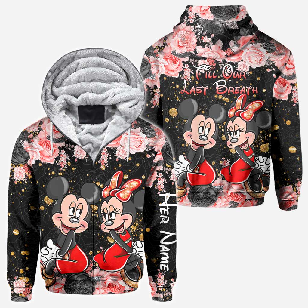 Personalized Couple Hoodie All Over Print Custom Names Gift Idea
