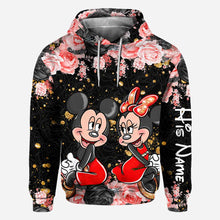 Load image into Gallery viewer, Personalized Couple Hoodie All Over Print Custom Names Gift Idea
