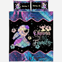 Load image into Gallery viewer, Personalized Ohana Quilt Set for Family - Cute Design
