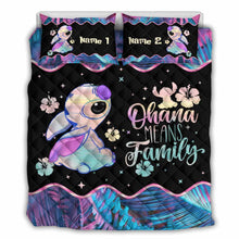 Load image into Gallery viewer, Personalized Ohana Quilt Set for Family - Cute Design
