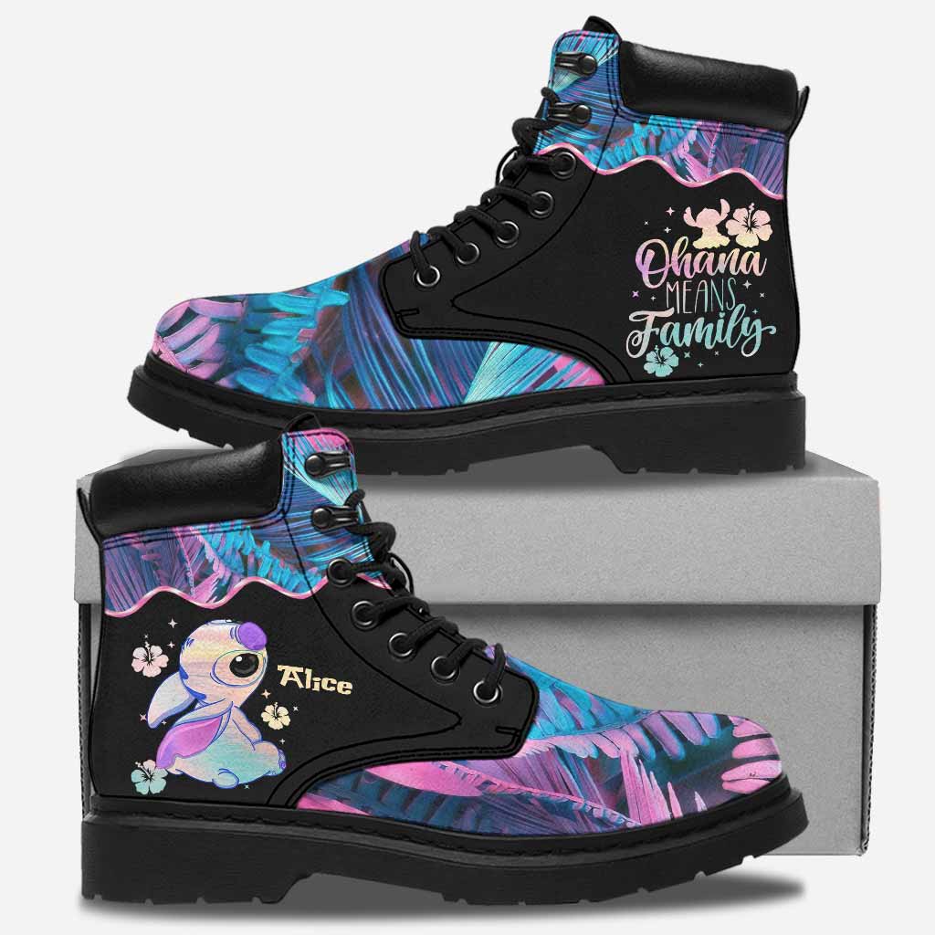 Personalized Ohana All Season Boots Custom Name Gift for Kids