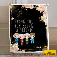 Load image into Gallery viewer, Personalized Thank You For Being A Friend Blanket with Name
