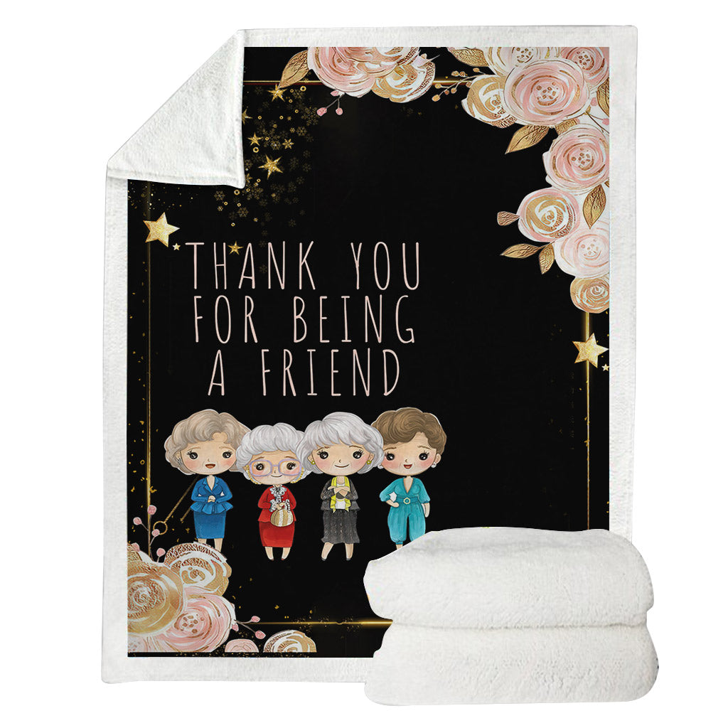 Personalized Thank You For Being A Friend Blanket with Name