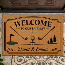 Load image into Gallery viewer, Personalized Golf Doormat Custom Family Name Welcome Gift
