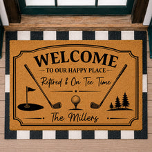 Load image into Gallery viewer, Personalized Golf Lover Doormat Custom Family Name Gift
