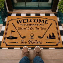 Load image into Gallery viewer, Personalized Golf Lover Doormat Custom Family Name Gift
