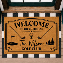 Load image into Gallery viewer, Personalized Golf Doormat Custom Family Name Golf Club Gift
