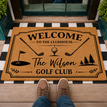 Load image into Gallery viewer, Personalized Golf Doormat Custom Family Name Golf Club Gift
