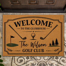 Load image into Gallery viewer, Personalized Golf Doormat Custom Family Name Golf Club Gift
