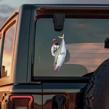Load image into Gallery viewer, Personalized Fishing Lover Car Sticker Custom Photo Gift for Dad
