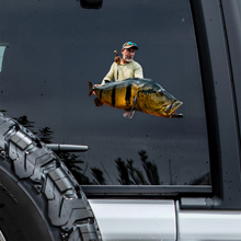 Load image into Gallery viewer, Personalized Fishing Lover Car Sticker Custom Photo Gift for Dad
