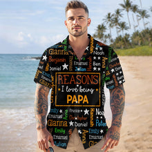 Load image into Gallery viewer, Personalized Hawaiian Shirt for Grandpa with Kids Names Gift
