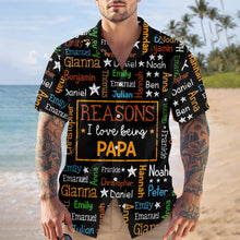 Load image into Gallery viewer, Personalized Hawaiian Shirt for Grandpa with Kids Names Gift
