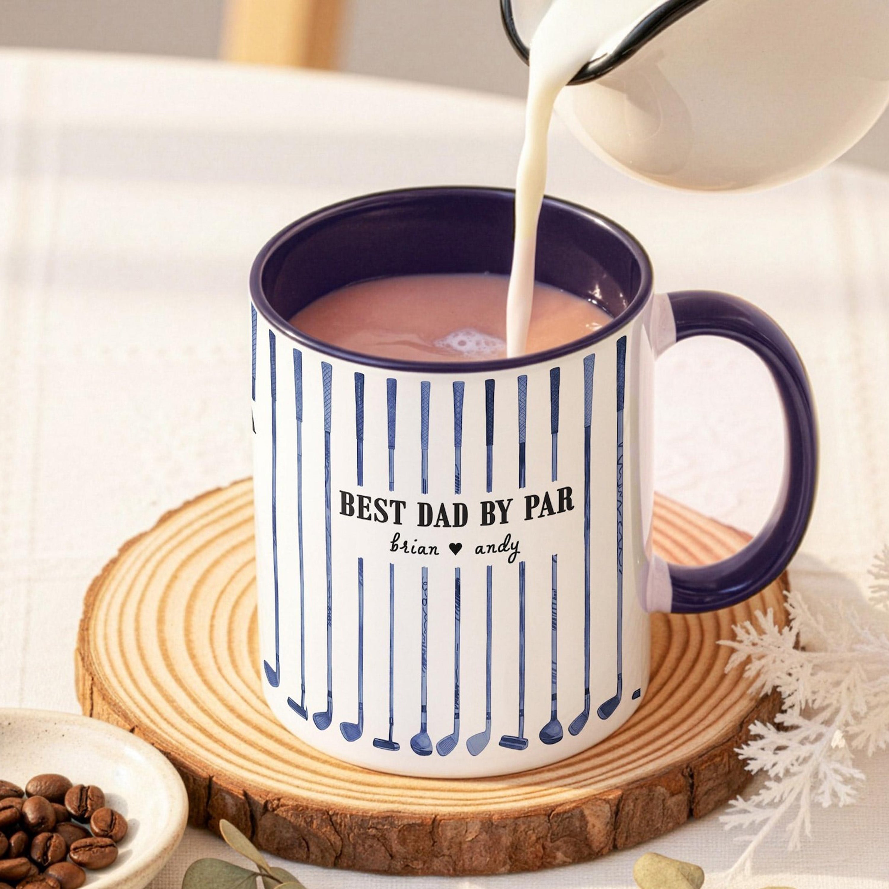 Personalized Golf Mug for Dad Custom Photo Gift Idea