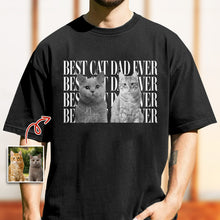 Load image into Gallery viewer, Personalized Vintage Photo Comfort Shirt Gift for Cat Dad
