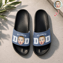 Load image into Gallery viewer, Personalized Kid Photo Slide Sandals Unique Gift for Dad
