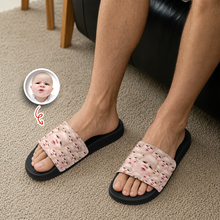 Load image into Gallery viewer, Personalized Kid Face Slide Sandals Gift for Dad or Mom
