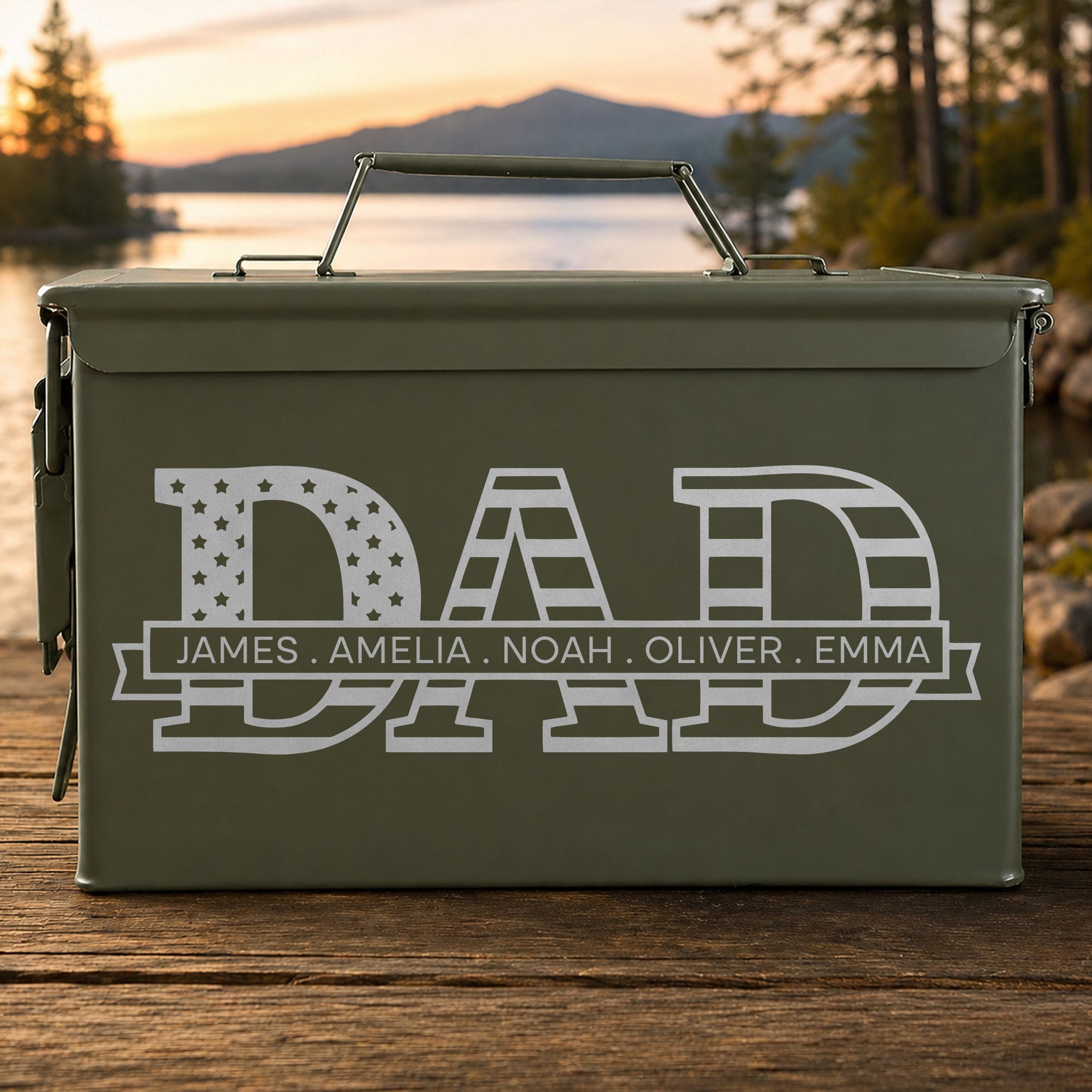 Personalized Dad Ammo Box Custom Name Gift for Father's Day