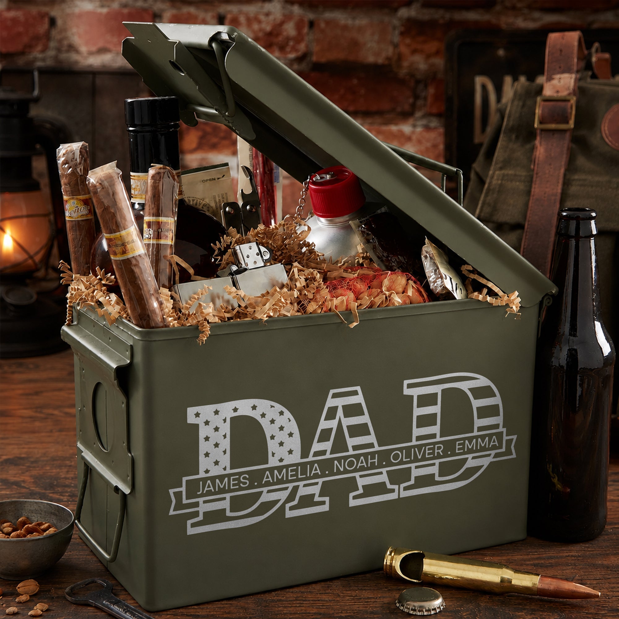 Personalized Dad Ammo Box Custom Name Gift for Father's Day