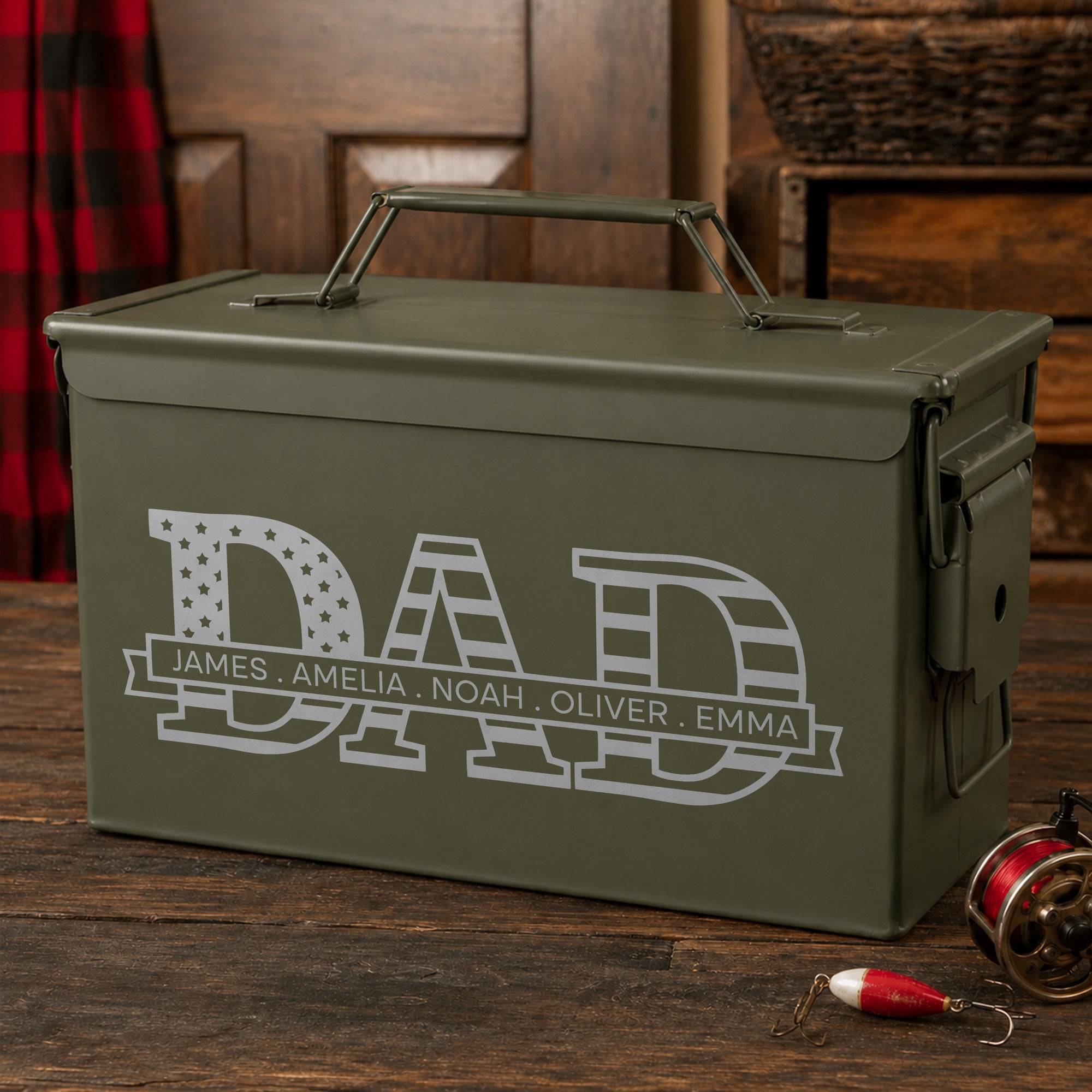 Personalized Dad Ammo Box Custom Name Gift for Father's Day