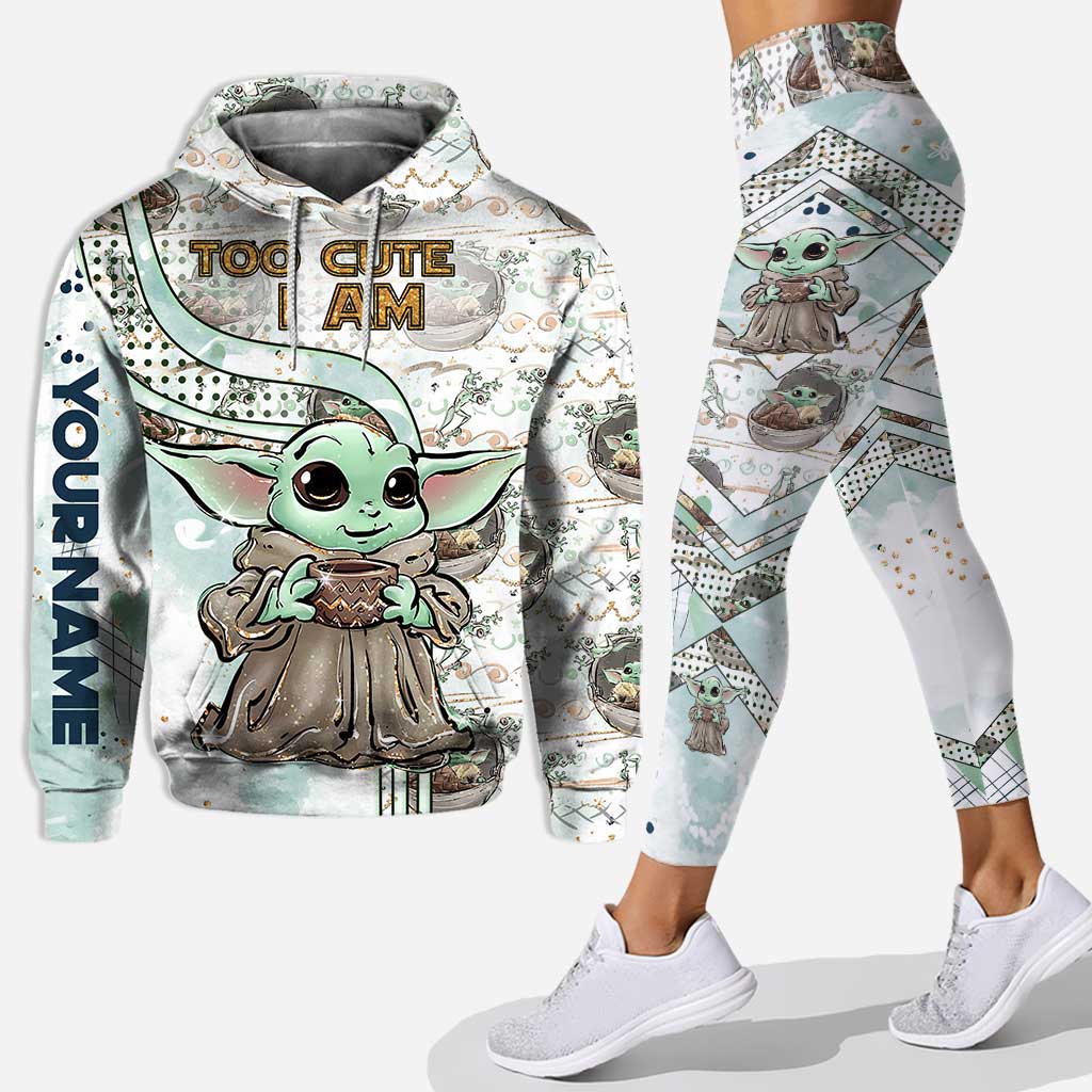 Personalized Too Cute I Am Hoodie and Leggings Set for Kids