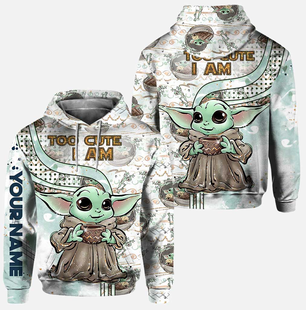 Personalized Too Cute I Am Hoodie and Leggings Set for Kids