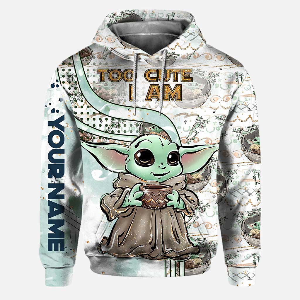Personalized Too Cute I Am Hoodie and Leggings Set for Kids