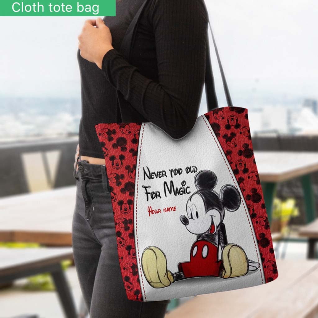 Personalized Mickey Mouse Tote Bag with Custom Name for Mom