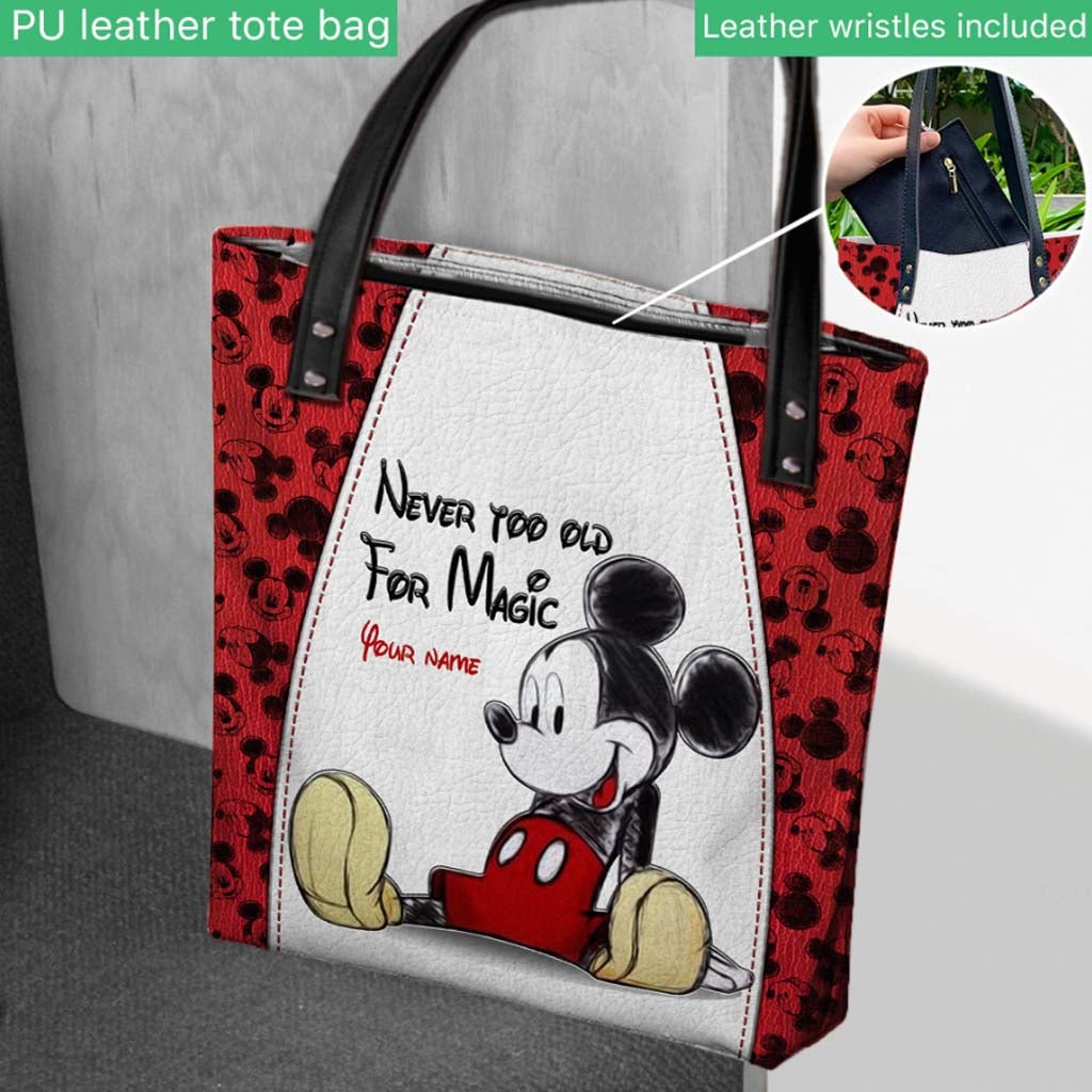 Personalized Mickey Mouse Tote Bag with Custom Name for Mom