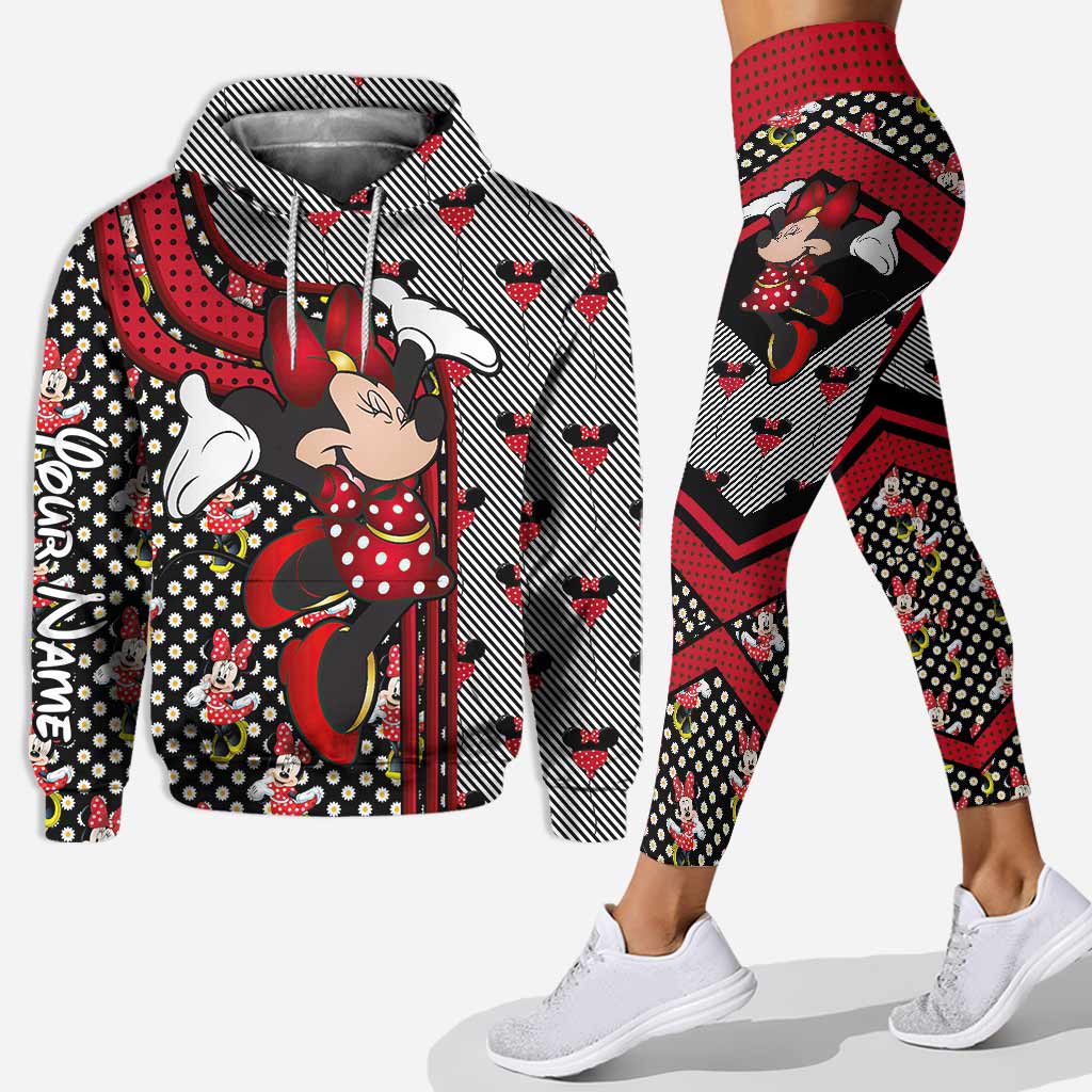 Personalized Minnie Mouse Ears Hoodie & Leggings Set Gift for Kids