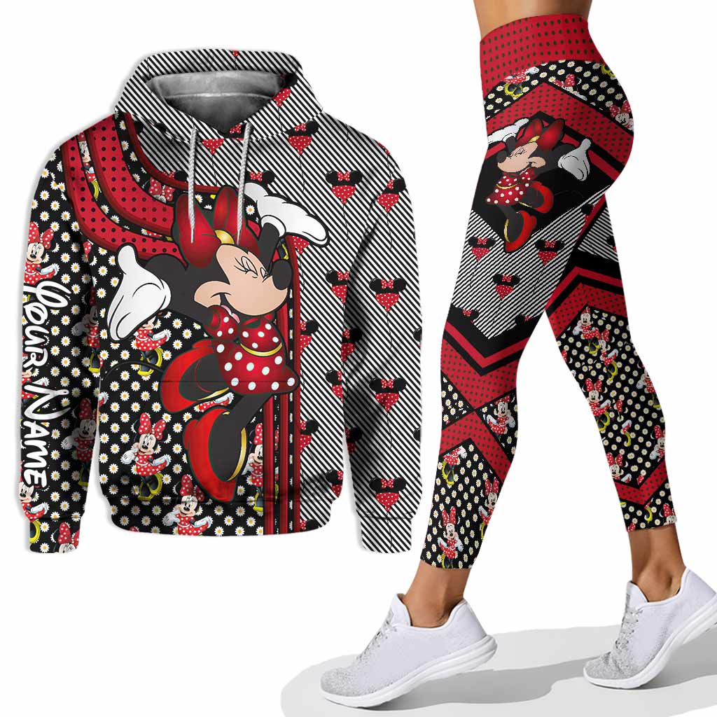 Personalized Minnie Mouse Ears Hoodie & Leggings Set Gift for Kids