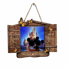 Load image into Gallery viewer, Personalized All Of Me Loves All Of You Wood Sign Gift for Couple
