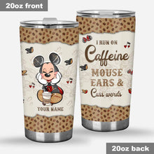 Load image into Gallery viewer, Personalized Caffeine Mouse Ears Tumbler Custom Name Gift
