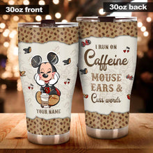 Load image into Gallery viewer, Personalized Caffeine Mouse Ears Tumbler Custom Name Gift

